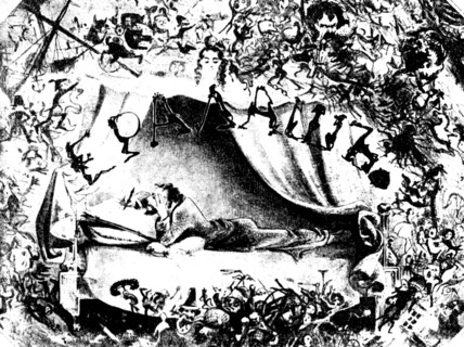 Nevakovitch, Drawing for the cover of 'Yeralach'