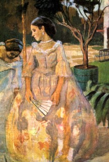 Borisov-Musatov, Tapestry, detail