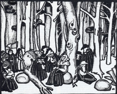 Roerich, Engraving on wood