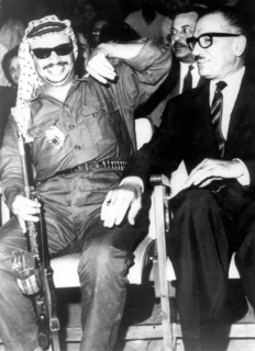 Yasser Arafat et Abdul Monem Rifai