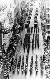 Guerre des Malouines, défilé victorieux des troupes britanniques