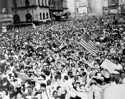 Fin de la 2nde Guerre mondiale à New York