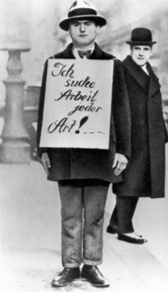 Un chômeur en 1932 en Allemagne