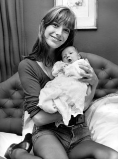 Jane Birkin et sa fille Charlotte, le 19 août 1971