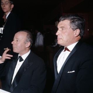 Heinz RÜHMANN and Helmut SCHMID at the Bal Paré in Munich, 1966