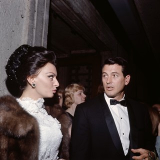 Sophia LOREN and Rock HUDSON at the Bambi awards ceremony, 1965
