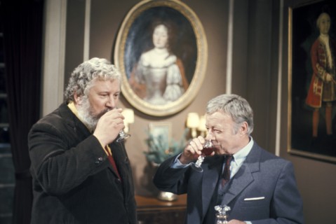 Heinz RÜHMANN and Peter USTINOV in 'No evening like any other', 1976