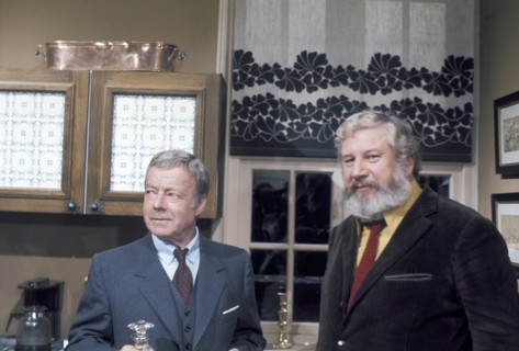 Heinz RÜHMANN and Peter USTINOV in 'No Evening Like Any Other', 1976