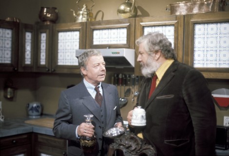 Heinz RÜHMANN and Peter USTINOV in 'No Evening Like Any Other', 1976