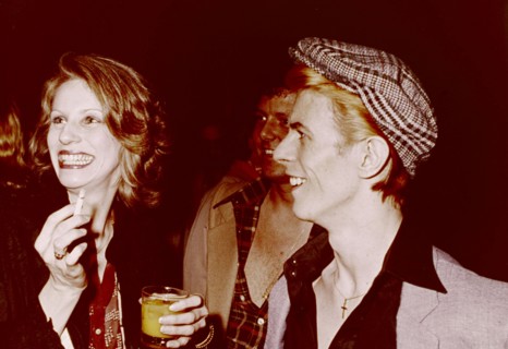 Angie and David BOWIE at a party