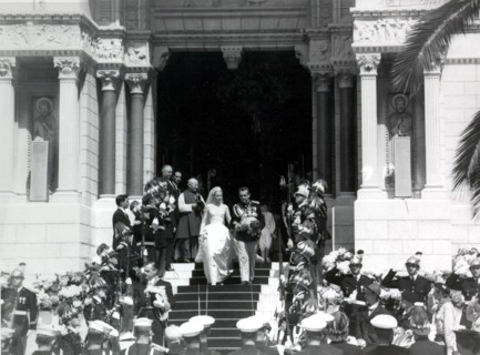 RAINIER III. Prince of Monaco and Grace KELLY, wedding 1956