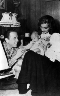 Humphrey BOGART with wife and child