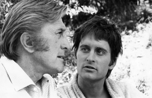 Kirk DOUGLAS with his son Michael