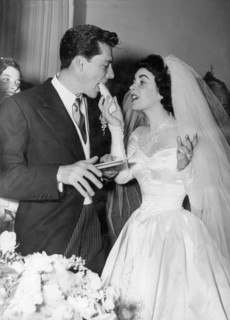 Elizabeth TAYLOR and Conrad HILTON Jr. at their wedding, 1950