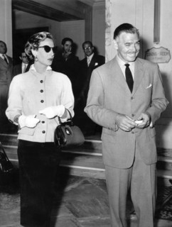 Suzanne DADOLLE and Clark GABLE, Florence 1953