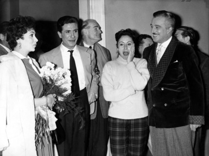 Gina LOLLOBRIGIDA, Gilbert BECAUD, Caterina VALENTE and Vittorio DE SICA