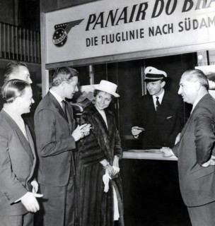 German actors on the way to the European Film Festival in Uruguay, 1958