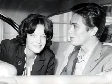 Romy SCHNEIDER and Alain DELON in the car in 1959