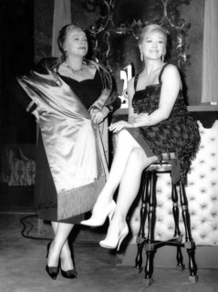 Berta DREWS and Hildegard KNEF during a theater rehearsal, Berlin 1960
