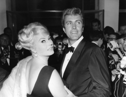 Anita EKBERG and Rik VAN NUTTER in Cannes 1963