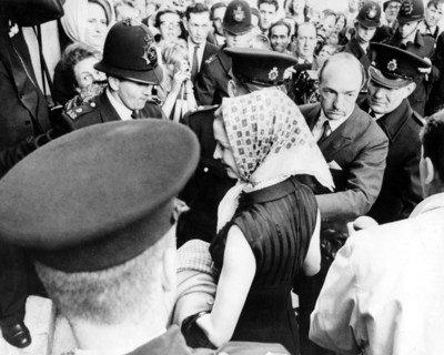 John PROFUMO and Valerie HOBSON under police protection, London 1963