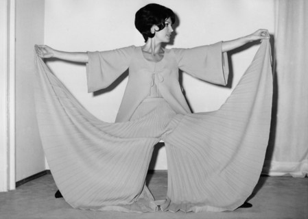 Petra SCHÜRMANN in a pants suit by Heinz Oestergaard, Munich 1969