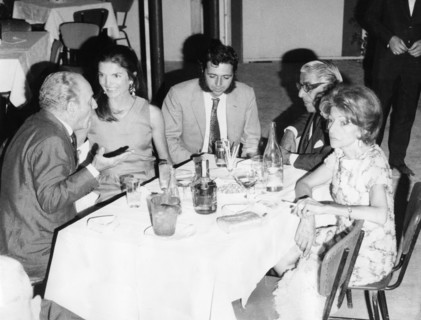 Aristotle ONASSIS with friends in a nightclub in Athens, 1969