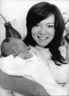 Iris BERBEN with baby Oliver, 1971