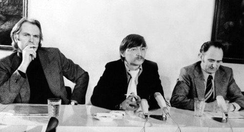 Rainer Werner FASSBINDER at the performance at the TAT in 1973