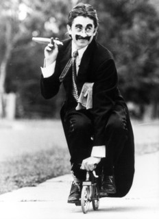 Groucho MARX on a mini bike