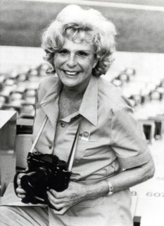 Leni RIEFENSTAHL with camera, 1972