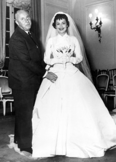 Christian DIOR with Olivia de HAVILLAND, 1955