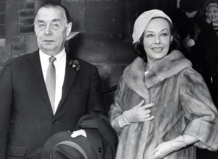 Erich Maria REMARQUE with his wife Paulette GODDARD, 1963