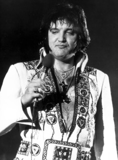 Elvis PRESLEY performing in 1977
