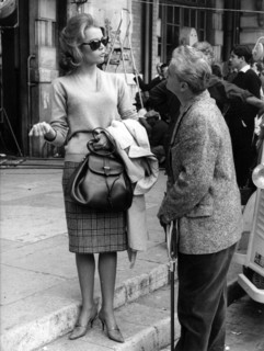 Jane FONDA and Rene CLEMENT filming in Nice, 1963