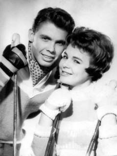 Peter KRAUS and Conny FROBOESS in the film "When Conny with Peter"