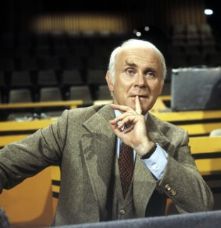 LORIOT, portrait during a television broadcast, 1978