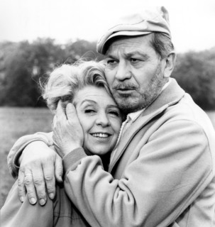 Inge MEYSEL and Rene DELTGEN in a film scene from 'Your Own Four Walls'