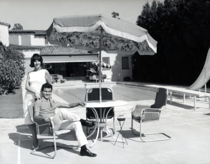 Horst BUCHHOLZ and Miriam BRU in Beverly Hills, 1962