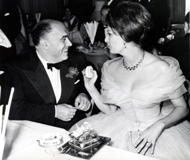 Carlo PONTI and Sophia LOREN at the Berlin Film Ball, 1959