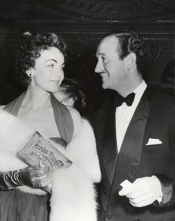 David NIVEN and wife Hjordis, 1954