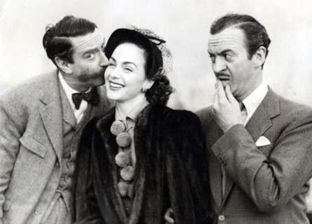 Michael TRUBSHAWE, Hjordis TERSMEDEN and David NIVEN, 1950
