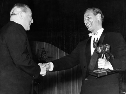 OW FISCHER at the Bambi awards ceremony in 1955