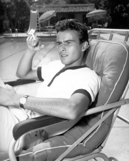 Horst BUCHHOLZ, in a deck chair