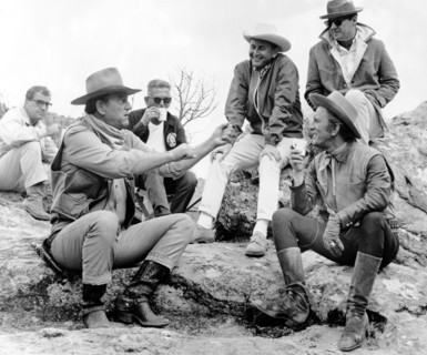 John WAYNE and Kirk DOUGLAS in 'The Mighty Ones', 1966
