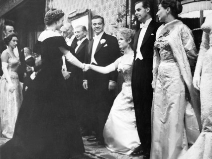 Brigitte BARDO, Welcome by Queen ELIZABETH II, 1956