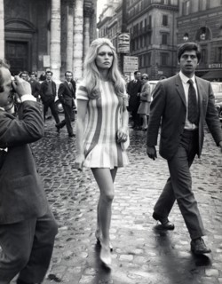 Brigitte BARDOT in a mini dress, 1969