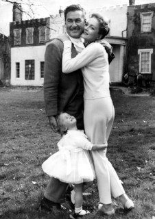 Errol FLYNN with wife Patrice WYMORE and daughter Arnelia Roma FLYNN, 1956