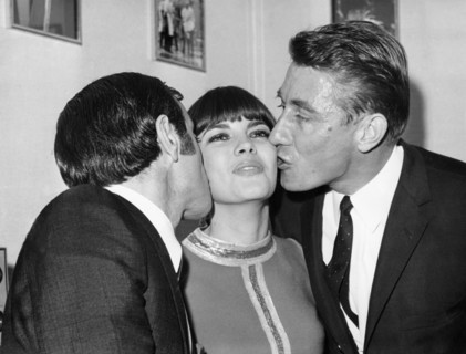 Charles AZNAVOUR, Mireille MATHIEU and Jacques ANQUETIL, 1967