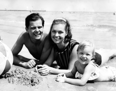 Walter GILLER, Nadja TILLER with daughter Natascha, 1963